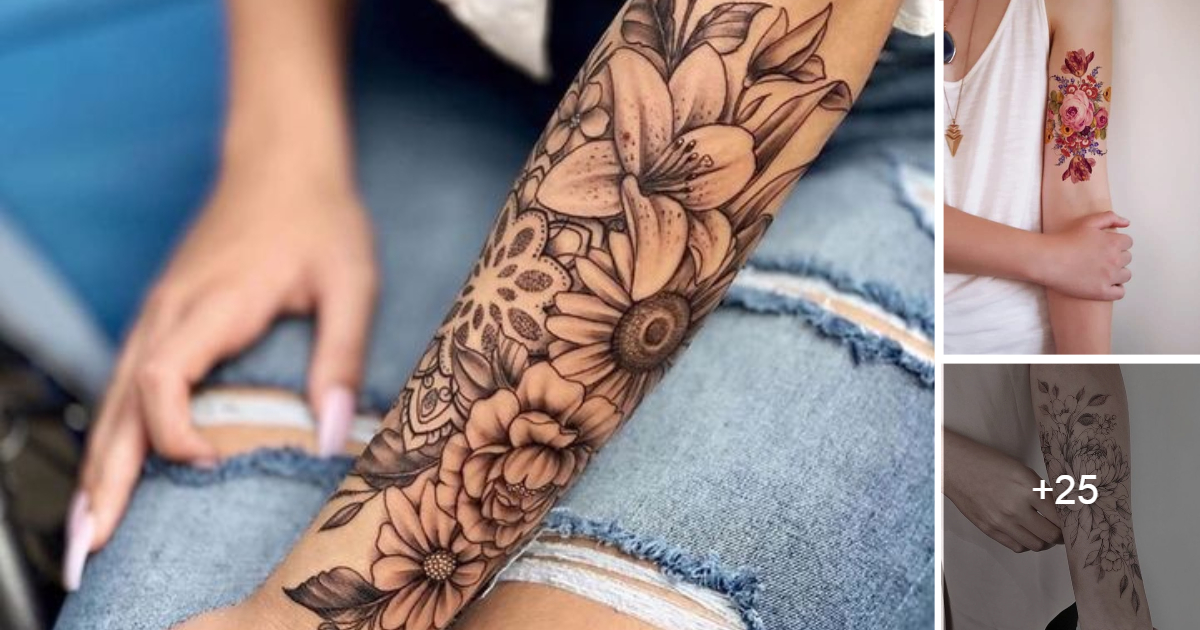 En este momento estás viendo Tatuajes Florales en Brazos para Mujeres