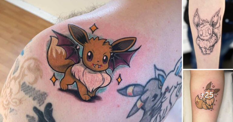 Lee más sobre el artículo Las mejores ideas de tatuajes de Eevee el Pokemon mas lindo