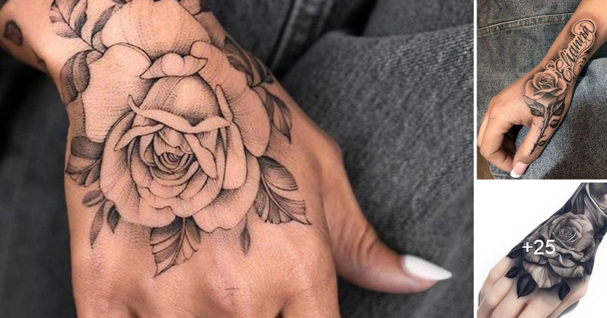 En este momento estás viendo Hermosos Tatuajes de Rosas en las Manos para Mujeres