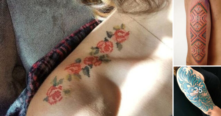 Lee más sobre el artículo Los tatuajes bordados son la nueva tendencia más popular y estamos obsesionados con ella