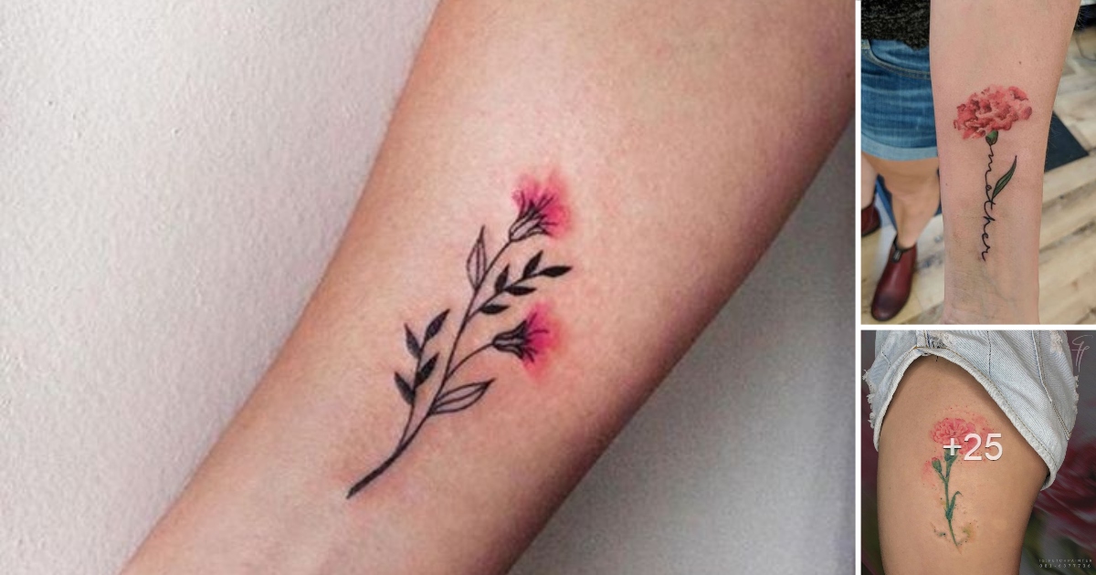 En este momento estás viendo Tatuajes de la Flor Clavel / Carnation Flower